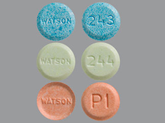 This is a Tablet imprinted with WATSON on the front, 243 or 244 or P1 on the back.