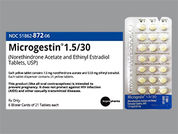 Microgestin: Esto es un Tableta imprimido con L3 en la parte delantera, nada en la parte posterior, y es fabricado por None.