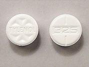 Tylenol: Esto es un Tableta imprimido con TYLENOL en la parte delantera, 325 en la parte posterior, y es fabricado por None.