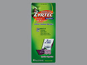 Children'S Zyrtec: Esto es un Solución Oral imprimido con nada en la parte delantera, nada en la parte posterior, y es fabricado por None.