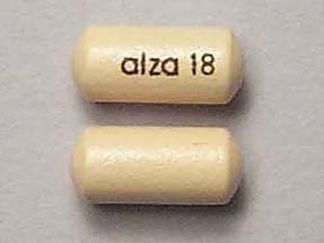 Esto es un Tableta Er 24 Hr imprimido con alza 18 en la parte delantera, nada en la parte posterior, y es fabricado por None.