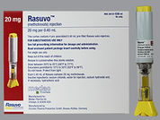 Rasuvo: This is a Auto-injector imprinted with nothing on the front, nothing on the back.