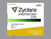 Zyclara: This is a Cream In Packet imprinted with nothing on the front, nothing on the back.