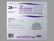 Rowasa: This is a Enema Kit imprinted with nothing on the front, nothing on the back.