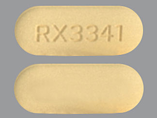 This is a Tablet imprinted with RX3341 on the front, nothing on the back.