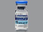 Bleomycin Sulfate: Esto es un Vial imprimido con nada en la parte delantera, nada en la parte posterior, y es fabricado por None.