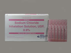 Esto es un Vial Nebulizador incoloro imprimido con nada en la parte delantera, nada en la parte posterior, y es fabricado por NEPHRON CORP.