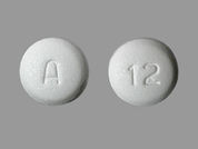 Metformin Hcl: This is a Tablet imprinted with A on the front, 12 on the back.