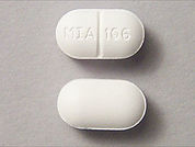 Acetaminophen W/Butalbital: This is a Tablet imprinted with MIA 106 on the front, nothing on the back.