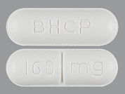 Betapace Af: This is a Tablet imprinted with BHCP on the front, 160 mg on the back.