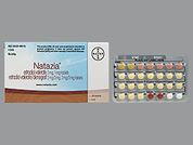 Natazia: This is a Tablet imprinted with DD or DJ or DH or DN or DT on the front, nothing on the back.