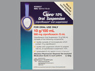 Cipro 500 Mg/5Ml Suspension Microcapsule Reconstituted