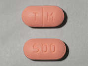 Tinidazole: This is a pink oblong Tablet imprinted with T M on the front, 500 on the back, and is manufactured by BIOCOMP PHARMA,.