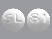 Dipyridamole: This is a Tablet imprinted with SL on the front, 81 on the back.