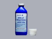 Milk Of Magnesia: This is a Suspension Oral imprinted with nothing on the front, nothing on the back.