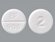 Lorazepam: Esto es un Tableta imprimido con EP  906 en la parte delantera, 2 en la parte posterior.