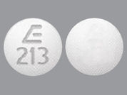 Metformin Hcl: This is a Tablet imprinted with E  213 on the front, nothing on the back.
