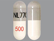 Flucytosine: This is a Capsule imprinted with NL 770 on the front, 500 on the back.