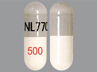 This is a Capsule imprinted with NL 770 on the front, 500 on the back.