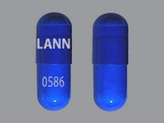 This is a Capsule imprinted with LANNETT on the front, 0586 on the back.