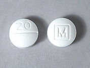 Methylphenidate Hcl: This is a Tablet imprinted with 20 on the front, M on the back.