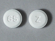 Atenolol: This is a Tablet imprinted with Z on the front, 65 on the back.