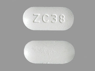 This is a Tablet imprinted with ZC38 on the front, nothing on the back.