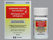 Morphine Sulfate: This is a Solution Oral imprinted with nothing on the front, nothing on the back.