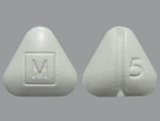 Dextroamphetamine Sulfate: This is a Tablet imprinted with M on the front, 5 on the back.