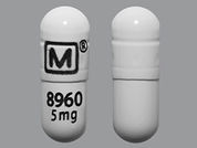 Dextroamphetamine Sulfate Er: This is a Capsule Er imprinted with logo and logo on the front, 8960  5mg on the back.