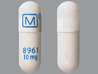 Esto es un Cápsula Er imprimido con logo and logo en la parte delantera, 8961  10 mg en la parte posterior, y es fabricado por None.