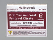 Fentanyl Citrate: Esto es un Pastilla En Manija imprimido con FENTANYL  1600 MCG en la parte delantera, nada en la parte posterior, y es fabricado por None.