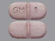 Glimepiride: This is a Tablet imprinted with GM 1 on the front, nothing on the back.
