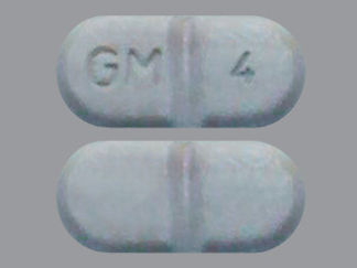 This is a Tablet imprinted with GM 4 on the front, nothing on the back.