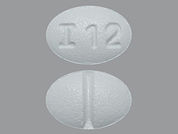 Levocetirizine Dihydrochloride: This is a Tablet imprinted with I 12 on the front, nothing on the back.