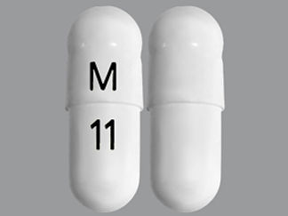 This is a Capsule imprinted with M on the front, 11 on the back.
