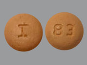 Amlodipine-Olmesartan: This is a Tablet imprinted with 83 on the front, I on the back.