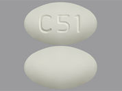 Dalfampridine Er: This is a Tablet Er 12 Hr imprinted with C51 on the front, nothing on the back.