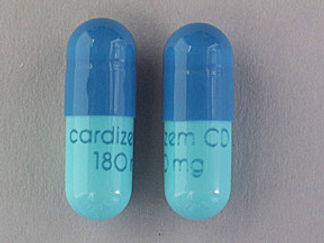 Esto es un Cápsula Er 24 Hr imprimido con cardizem CD  180 mg en la parte delantera, nada en la parte posterior, y es fabricado por None.