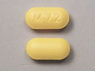 This is a Tablet imprinted with M72 on the front, nothing on the back.