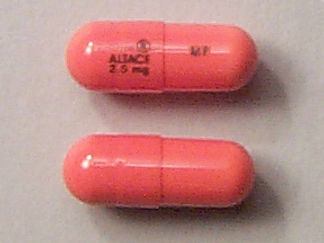This is a Capsule imprinted with ALTACE  2.5 mg on the front, MP on the back.