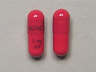 This is a Capsule imprinted with ALTACE on the front, 5 mg  MP on the back.
