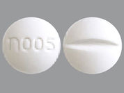 Oxybutynin Chloride: This is a Tablet imprinted with n005 on the front, nothing on the back.