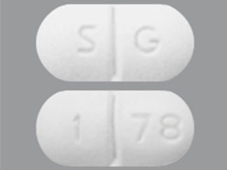 This is a Tablet imprinted with S G on the front, 1 78 on the back.