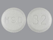 Stromectol: This is a Tablet imprinted with 32 on the front, MSD on the back.