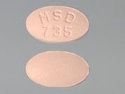 Zocor: This is a Tablet imprinted with MSD  735 on the front, nothing on the back.