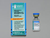 Recombivax Hb: This is a Vial imprinted with nothing on the front, nothing on the back.