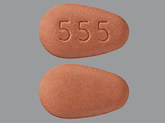 This is a Tablet imprinted with 555 on the front, nothing on the back.