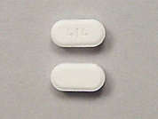 Zetia: This is a white oblong Tablet imprinted with 414 on the front, nothing on the back, and is manufactured by ORGANON LLC.