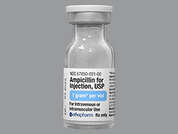 Ampicillin Sodium: Esto es un Vial incoloro imprimido con nada en la parte delantera, nada en la parte posterior, y es fabricado por METHAPHARM INC.